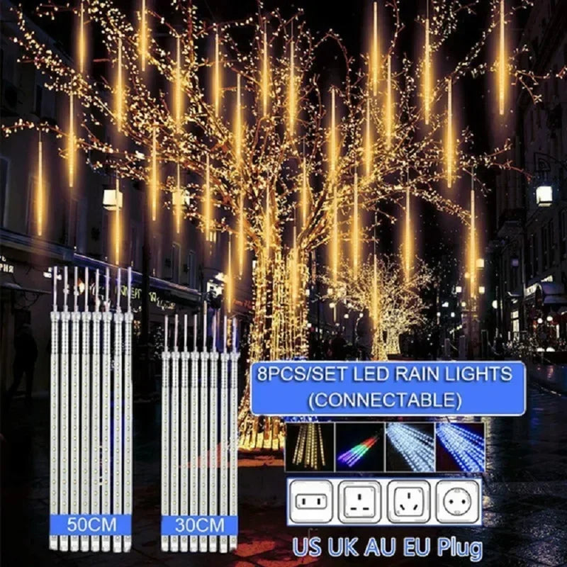 Luminara LED reťaz svetiel Meteorschauer – vodotesná, úsporná a vhodná do exteriéru