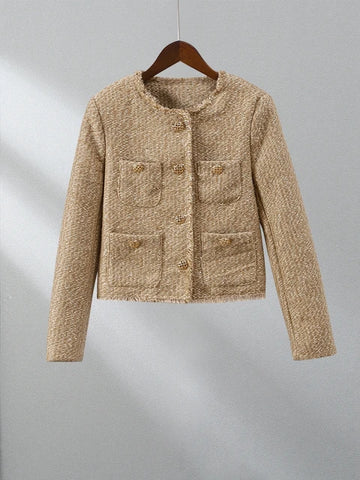 Stéphanie | Elegantná bunda s okrúhlym výstrihom