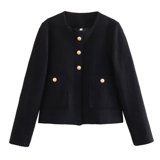 Stéphanie | Elegantná bunda s okrúhlym výstrihom