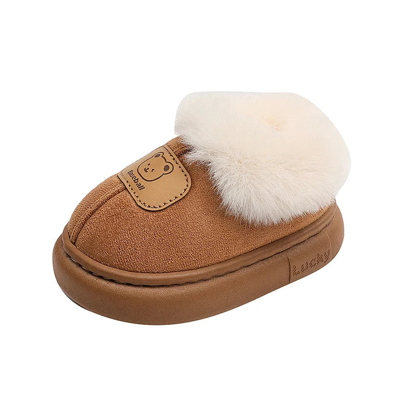 Zwarte Winter Kinderlaarzen met Pluche Voering en Antislipzool voor Meisjes 1-8 Jaar 8