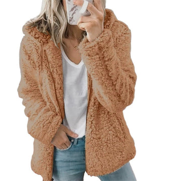 Plüschige dicke Strickjacke für Frauen - Natasha
