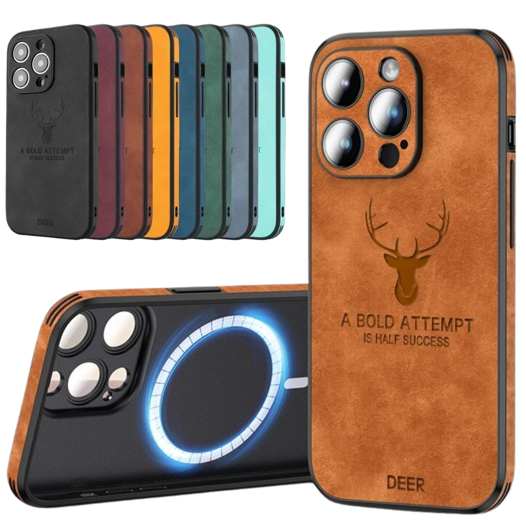 Deer – kožené pouzdro na iPhone, nárazuvzdorné a elegantní – ideální pro každodenní použití a kancelář