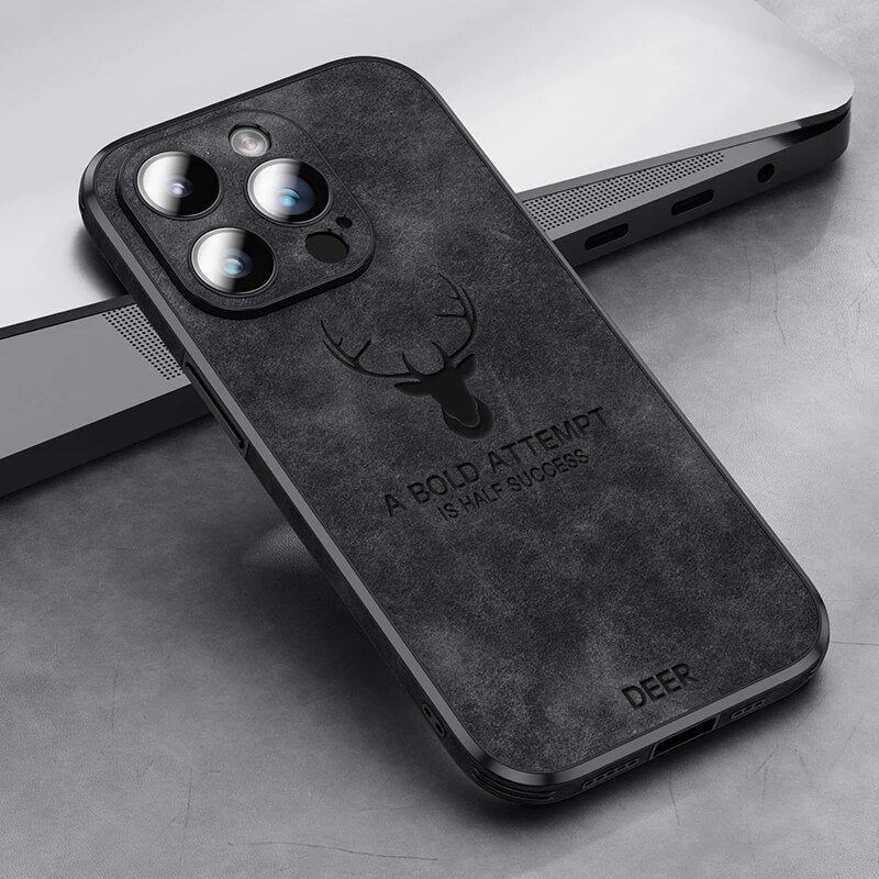 Deer – kožené pouzdro na iPhone, nárazuvzdorné a elegantní – ideální pro každodenní použití a kancelář