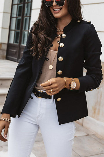 Willene Blazer - Blazer élégant à double boutonnage avec boutons dorés