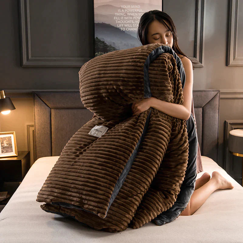 CozyNest – zimný posteľný obal z semišového flísu – teplý, luxusný a nenáročný na údržbu
