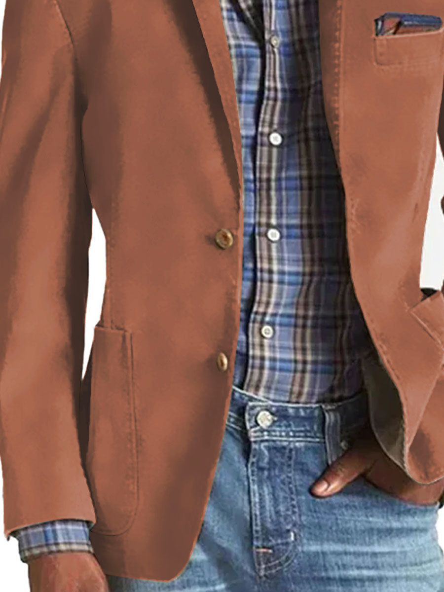 Jednofarebný blejzer s 3 vreckami v retro štýle - štýlový a všestranný