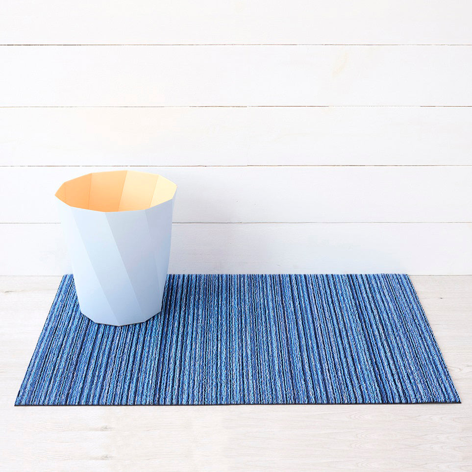 Tapis shag à rayures fines pour intérieur/extérieur