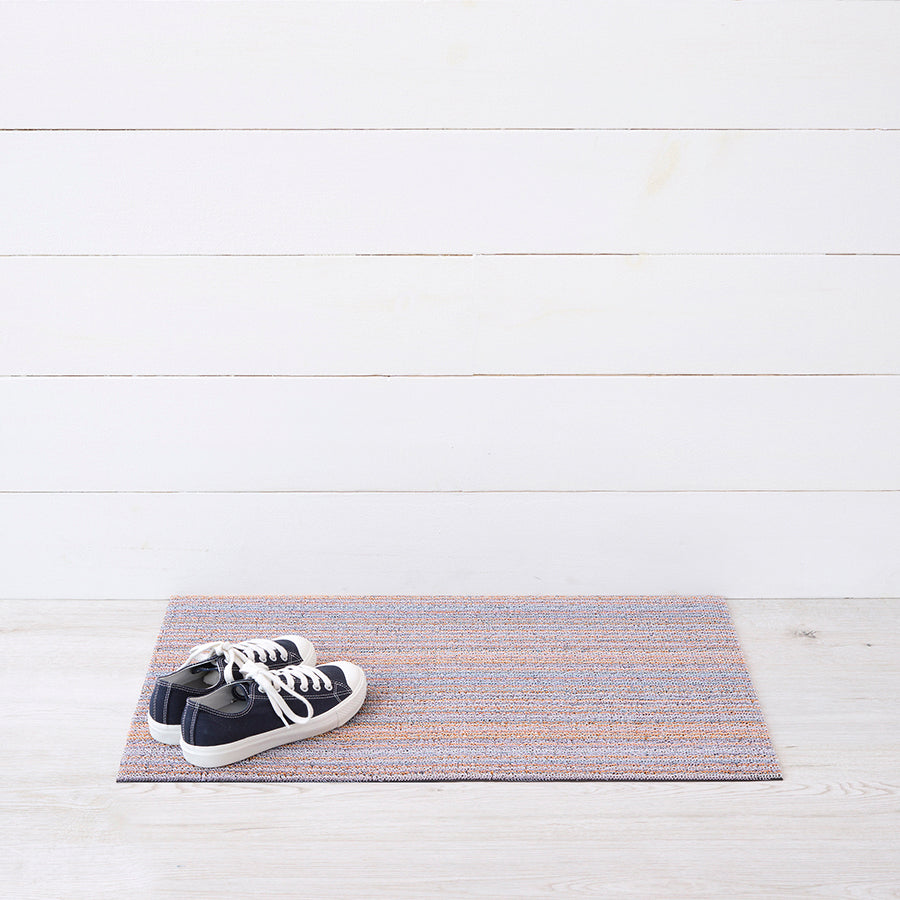 Tapis shag à rayures fines pour intérieur/extérieur