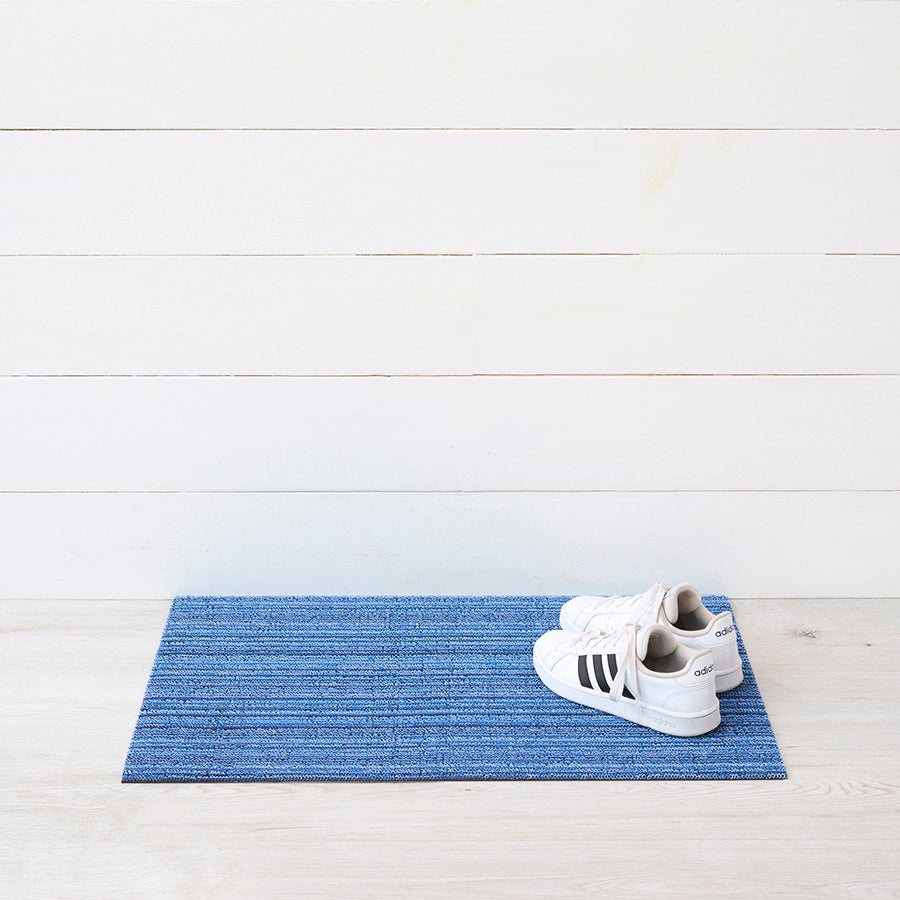 Tapis shag à rayures fines pour intérieur/extérieur