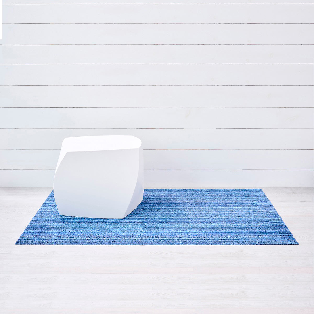 Tapis shag à rayures fines pour intérieur/extérieur