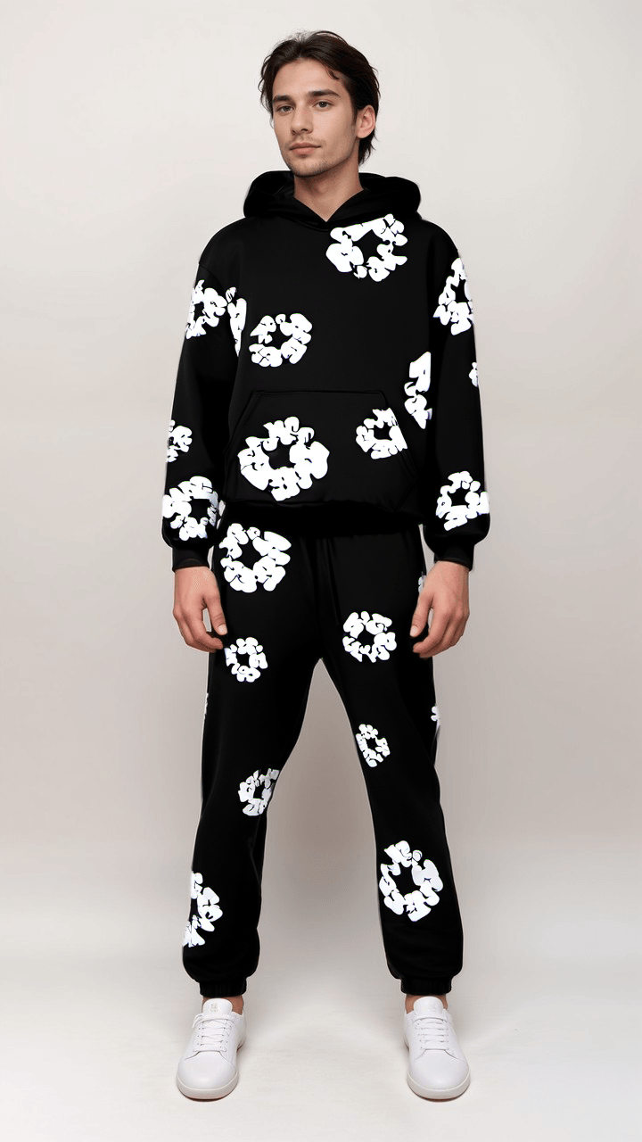 Danny | Tuta da allenamento da uomo alla moda con fiori con stile