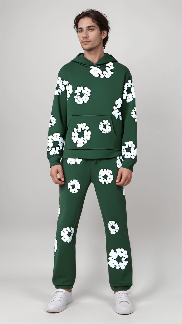 Danny | Tuta da allenamento da uomo alla moda con fiori con stile