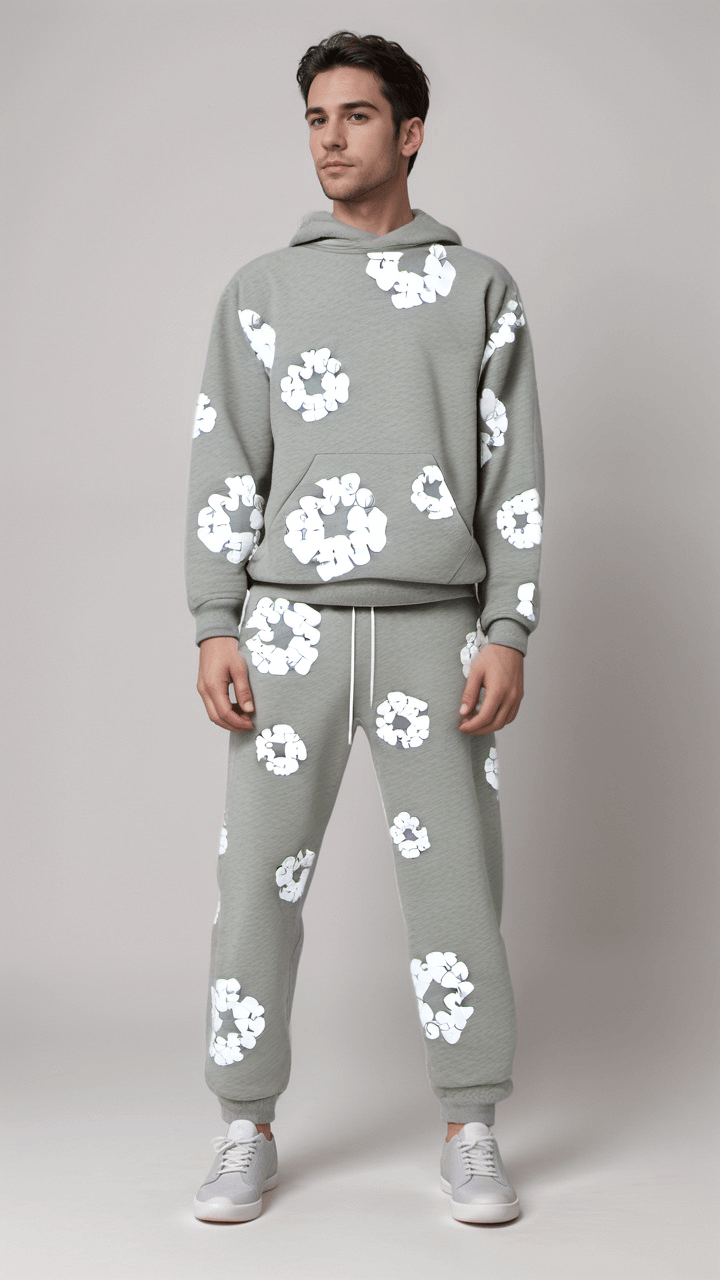 Danny | Tuta da allenamento da uomo alla moda con fiori con stile