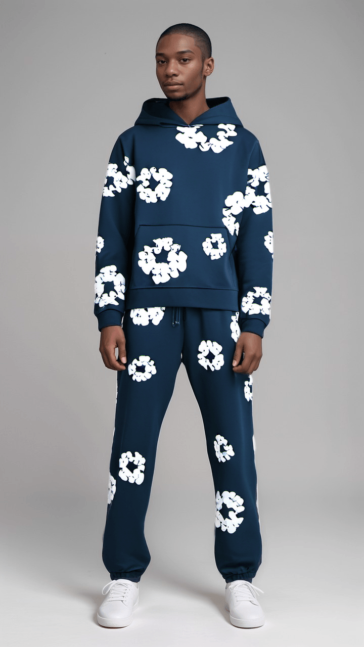 Danny | Tuta da allenamento da uomo alla moda con fiori con stile