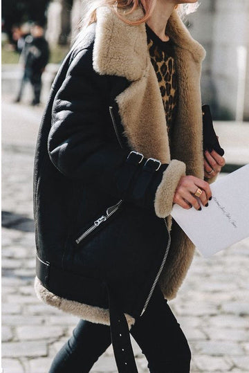 Devako Klara - ekstra varm, foret fleece-vinterjakke i retrostil