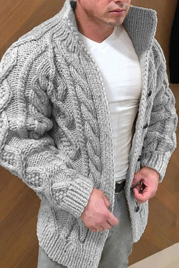 Modische Herren Wildlederjacke mit Kragen - Panra