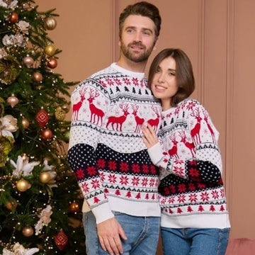 Wolff – Weihnachtspullover mit festlichem Print – Unisex