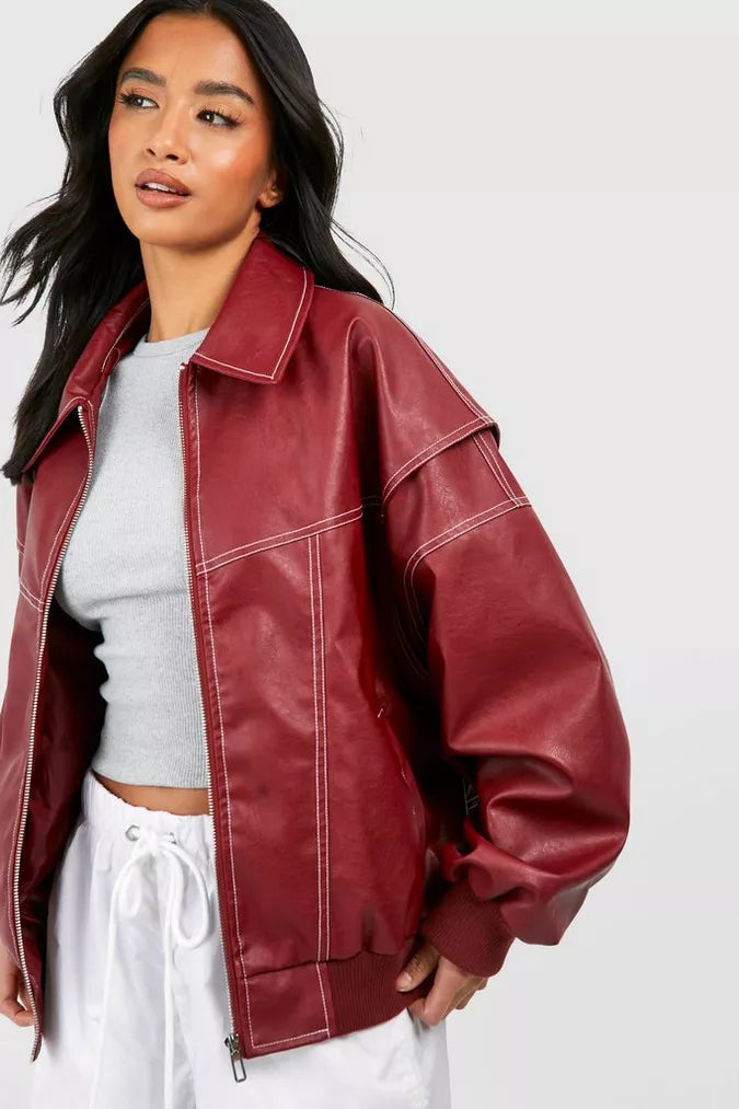 Whitley bunda - elegantná kožená bomber bunda pre ženy