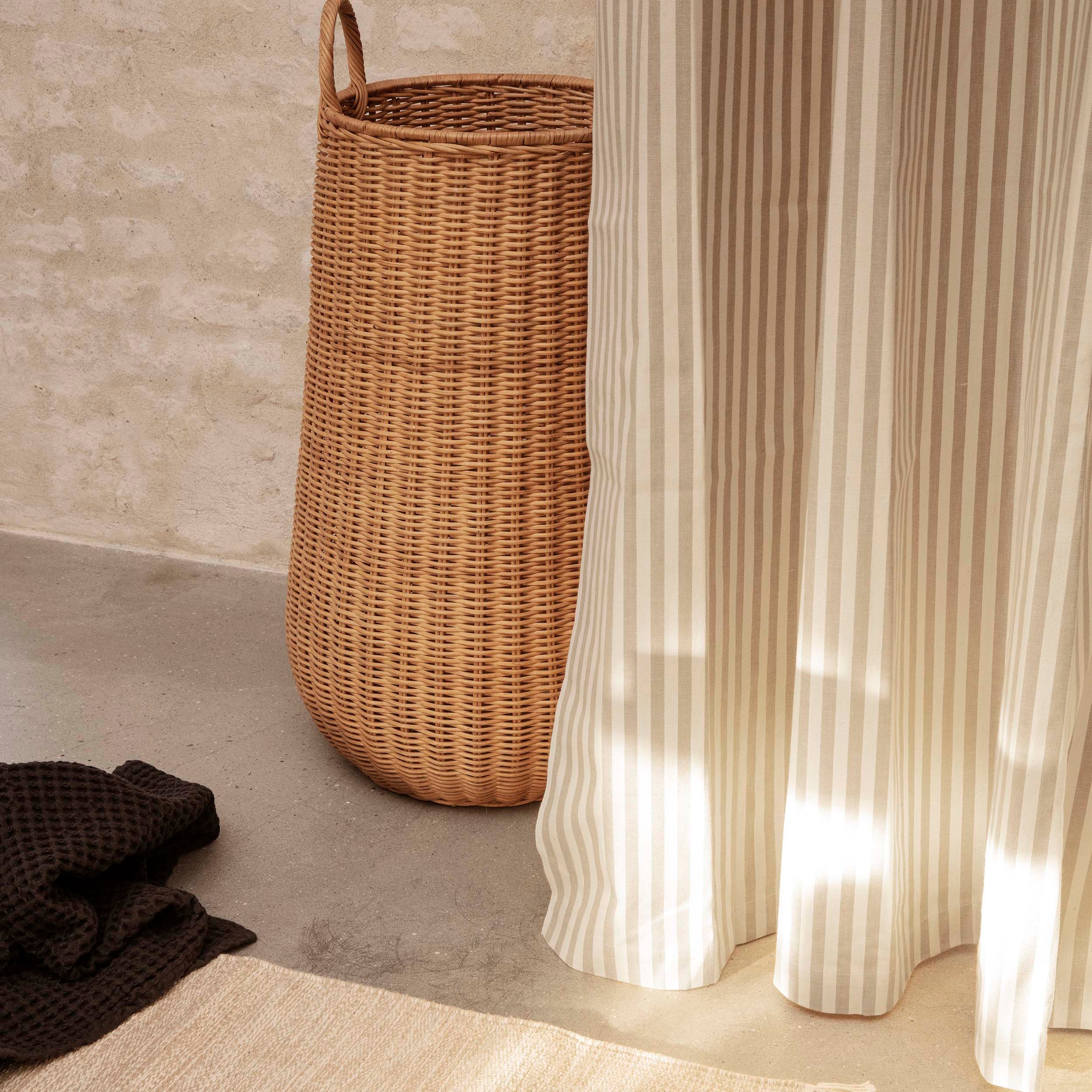 Laverne – Chambray záves do sprchy vodoodpudivý v pieskovej optike