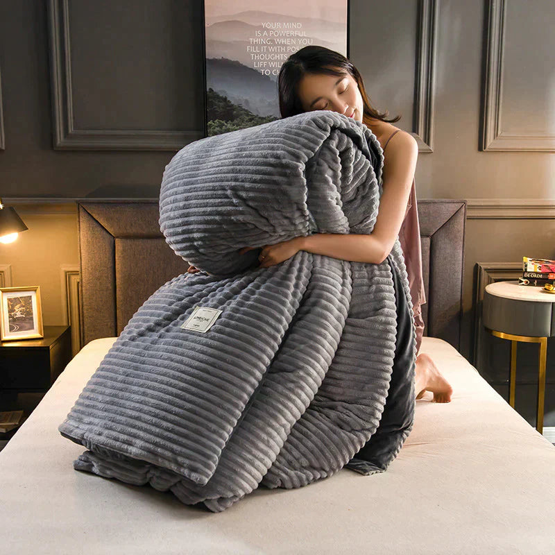 CozyNest – zimný posteľný obal z semišového flísu – teplý, luxusný a nenáročný na údržbu