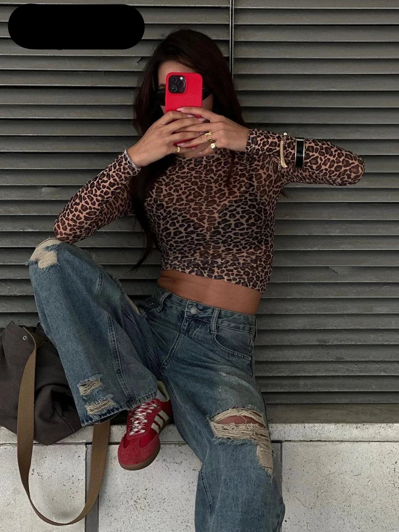 Camicetta da festa leopardata elegante – Look appariscente per notti indimenticabili
