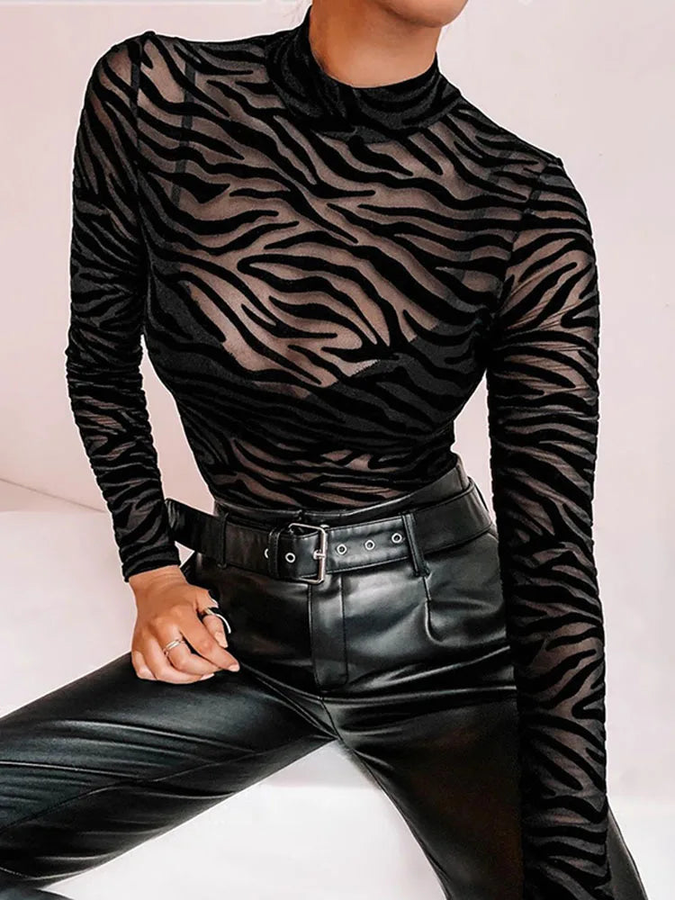 Body elegante in rete da donna – Perfetto per feste e notti di stile