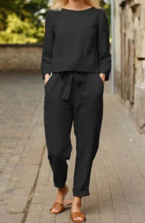 Ležérny dámsky top a súprava nohavíc - Alexie