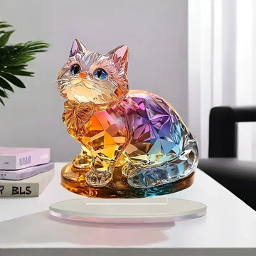 Decorazione di gattini colorati – ornamento miniatura in acrilico