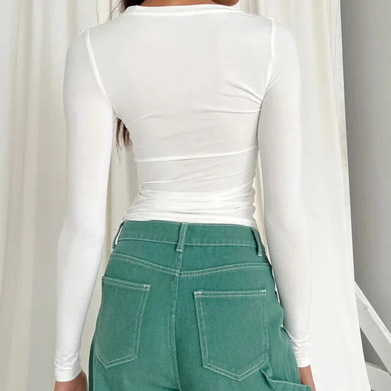 Elegante maglia a maniche lunghe da donna – elegante e comoda per tutti i giorni