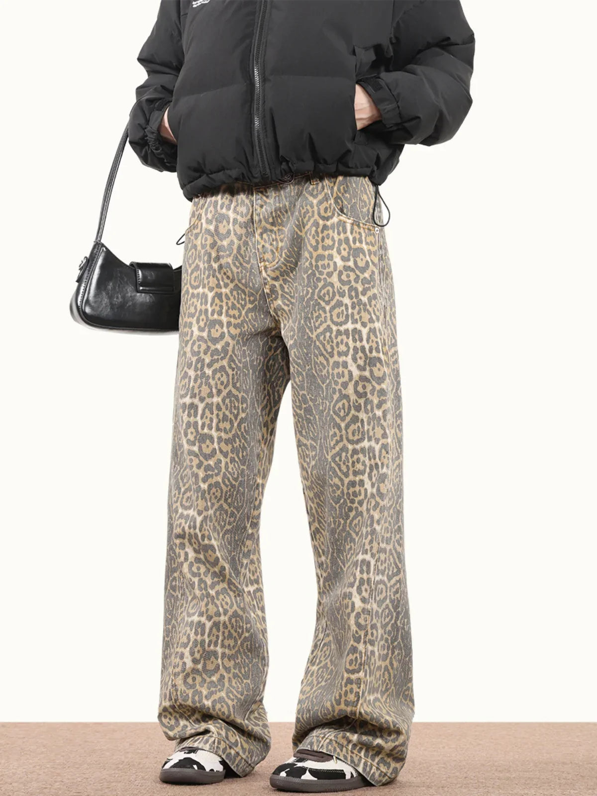 Leoparden-trend džíny pro dámy | Pohodlné a stylové džíny