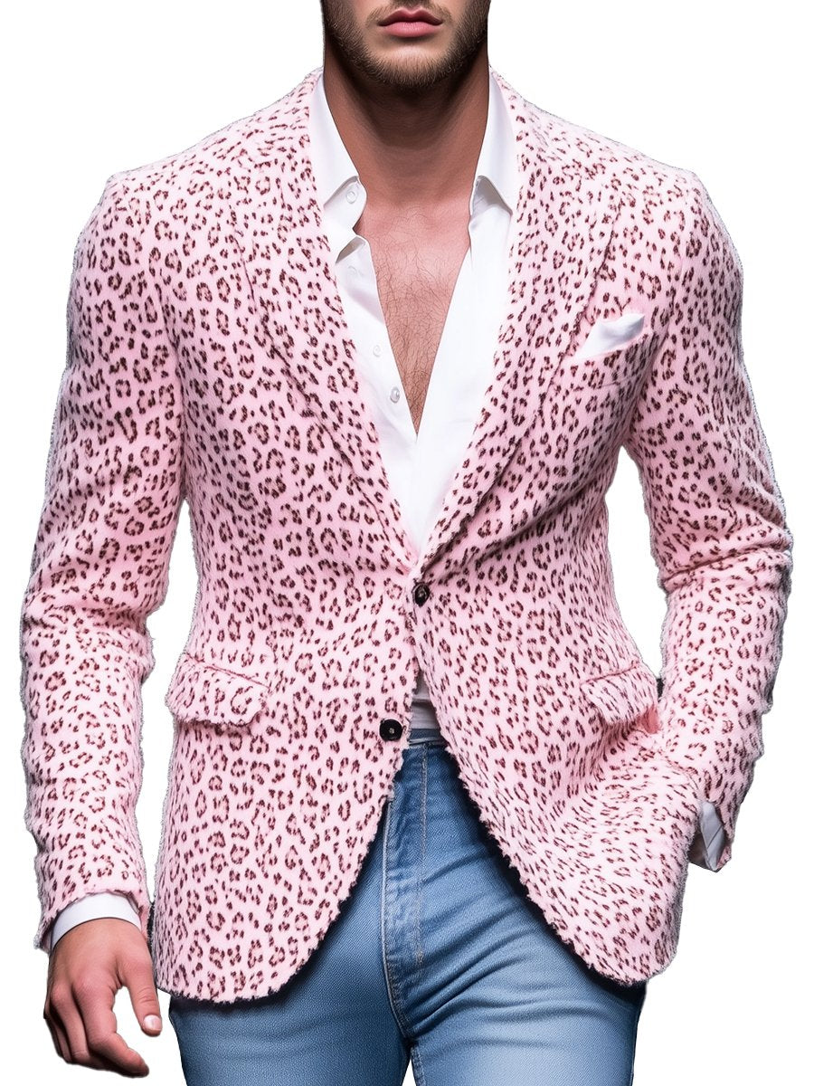 Pletený sveter s leopardím vzorom a viacerými vreckami - cool a štýlový