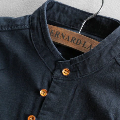 Devako Pelle - Camicia da uomo in stile giapponese