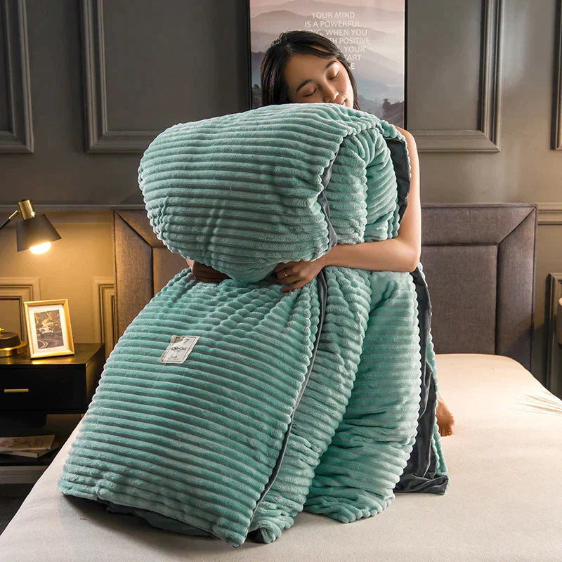 CozyNest – zimný posteľný obal z semišového flísu – teplý, luxusný a nenáročný na údržbu