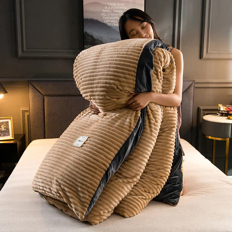 CozyNest – zimný posteľný obal z semišového flísu – teplý, luxusný a nenáročný na údržbu