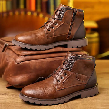 Tim Lederstiefel | Stylische Herrenstiefel mit Reißverschluss