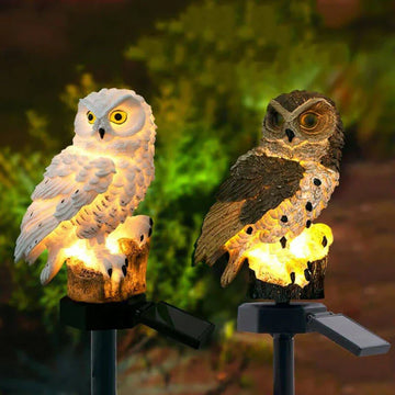 LumiOwl – Solardrevet ugle-have lampe udendørsbelysning 45 cm