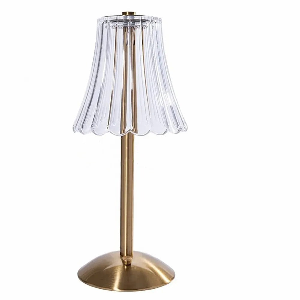 Nabíjateľná kryštálová stolná lampa - šetrná k očiam a stmievateľná