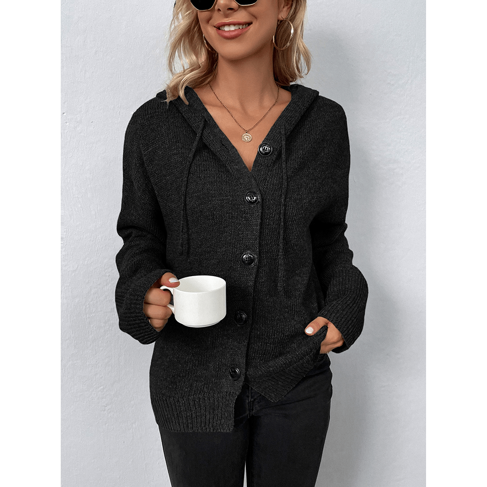 Pohodlný pletený sveter s kapucňou - Blaine