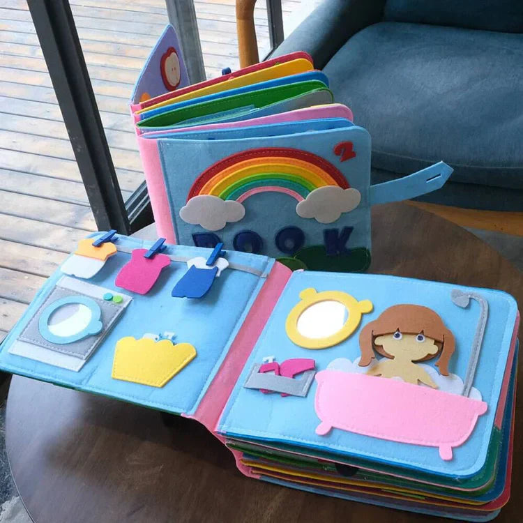 Montessori dobrodružná kniha - príbehy z filcu