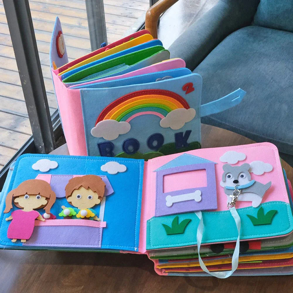 Montessori dobrodružná kniha - príbehy z filcu