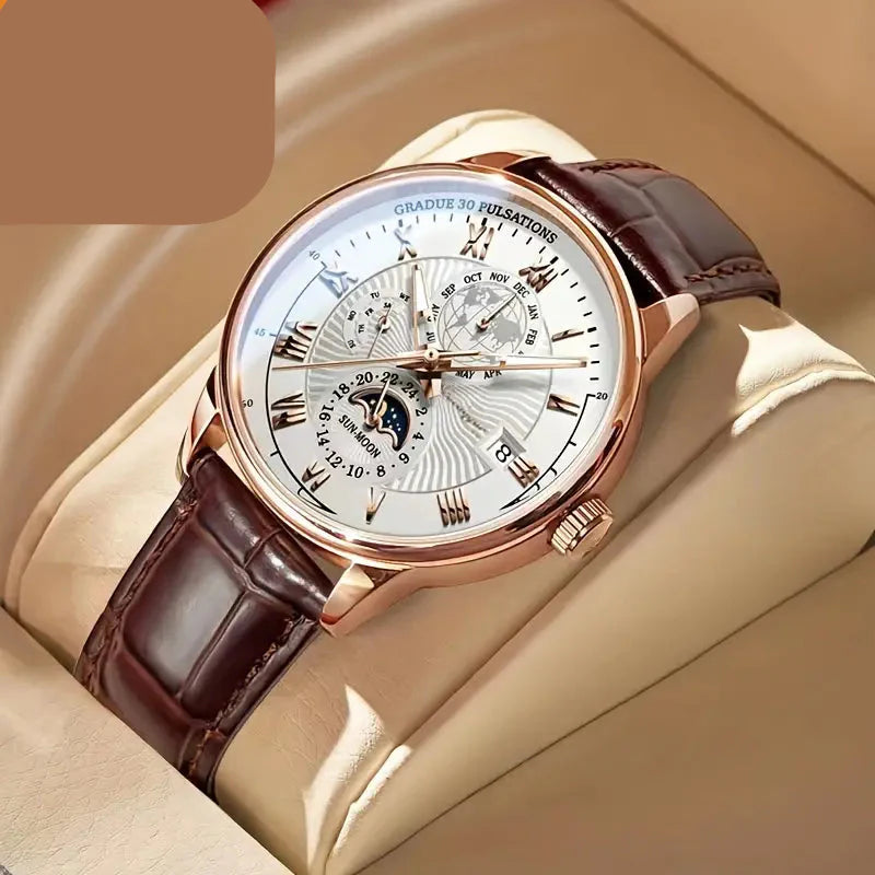 PhaseClock Green – mechanické luxusné hodinky s ukazovateľom fáz mesiaca