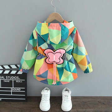 Impermeabile alla moda con farfalle per ragazze - ButterflySplash