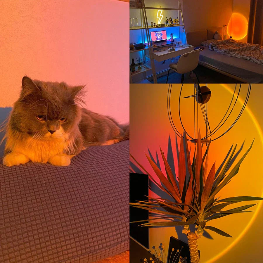 Lampa na západ slnka so 4 farbami - GlowSphere | Atmosférické osvetlenie pre každú miestnosť
