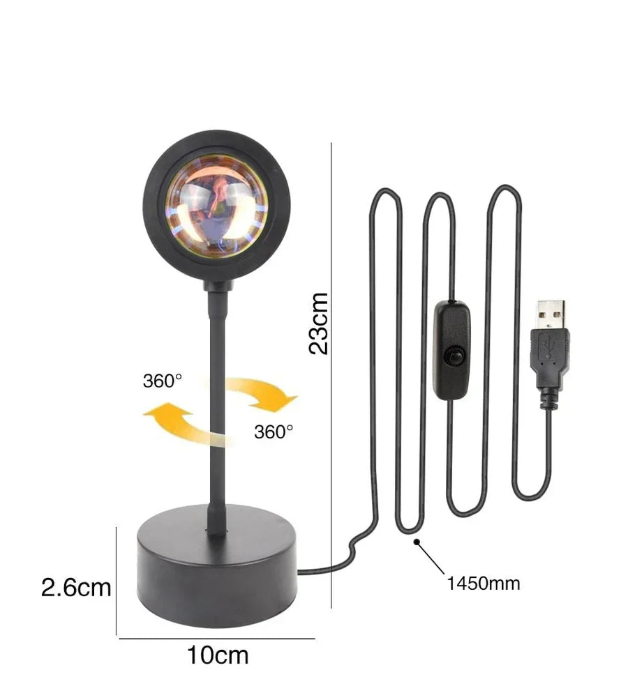 Lampa na západ slnka so 4 farbami - GlowSphere | Atmosférické osvetlenie pre každú miestnosť