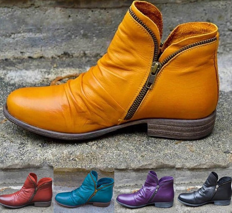 Dámske čižmy so zipsom - Rene