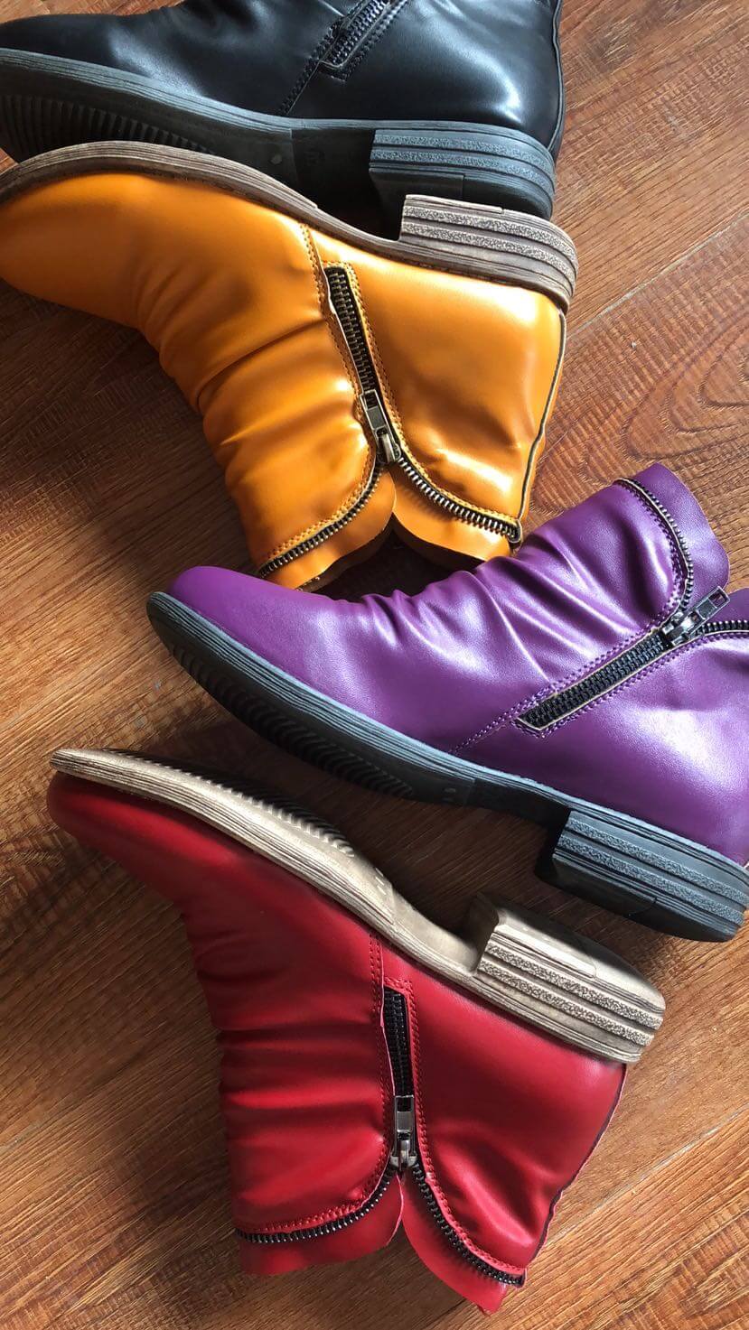 Dámske čižmy so zipsom - Rene