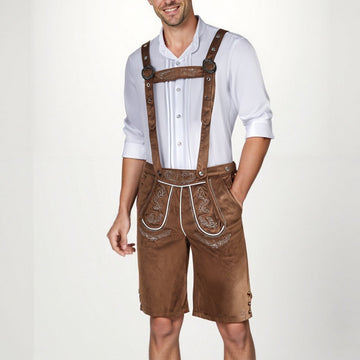 WiesnHeld – Herren-Trachten-Set mit Hemd & Lederhose – Oktoberfest Look