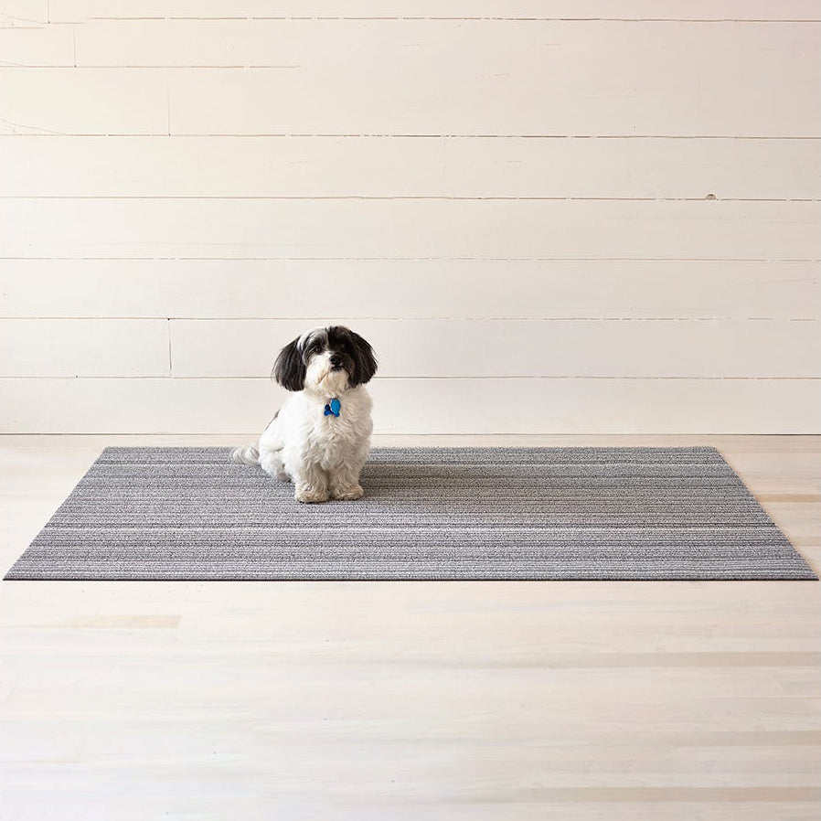Tapis shag à rayures fines pour intérieur/extérieur