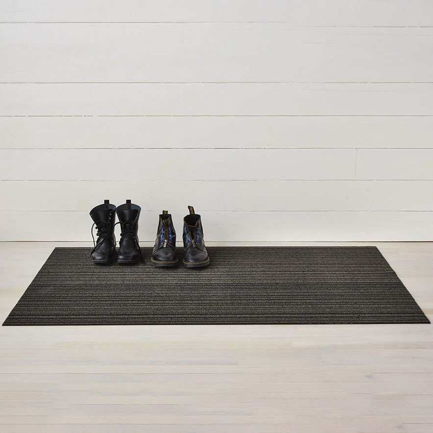 Tapis shag à rayures fines pour intérieur/extérieur