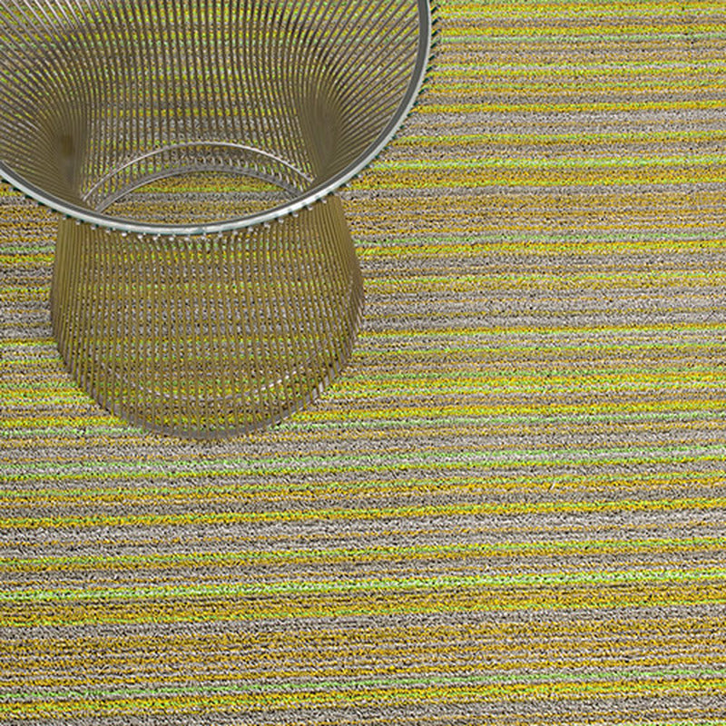 Tapis shag à rayures fines pour intérieur/extérieur